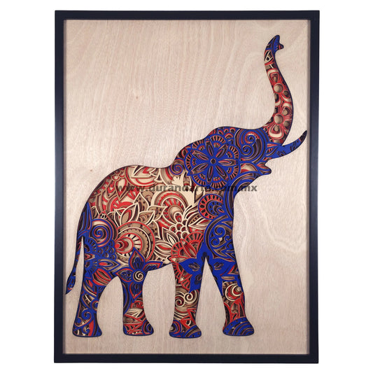 Cuadro 3D - Elefante de la Suerte